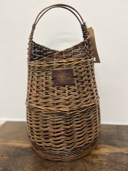 Asymmetrical Basket with hooped handle
