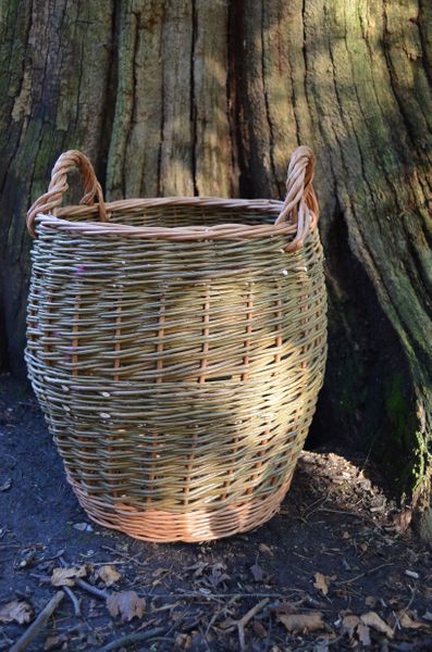 Student log basket at Creative with Nature Todmorden West Yorkshire