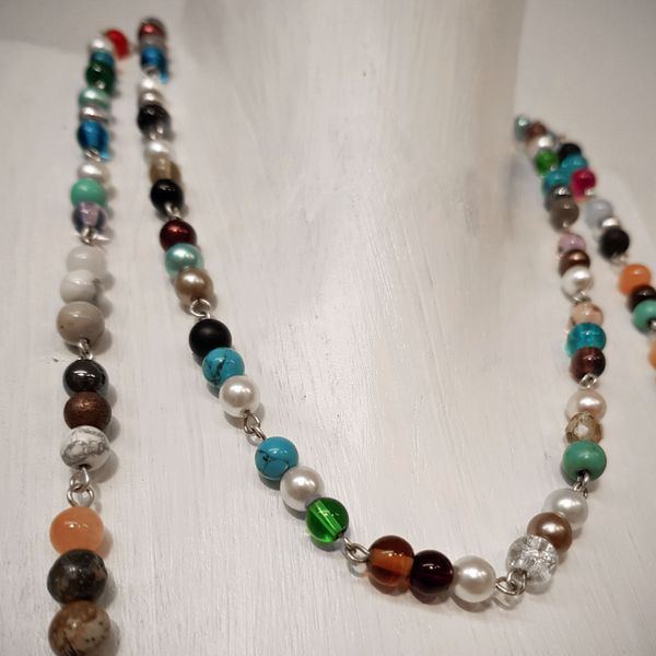 A beaded necklace