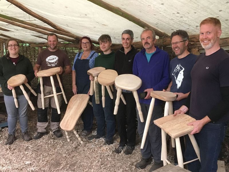 Greenwood stool making at Greenwood Days