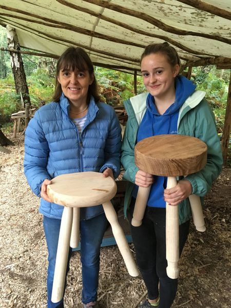 Greenwood stool making at Greenwood Days