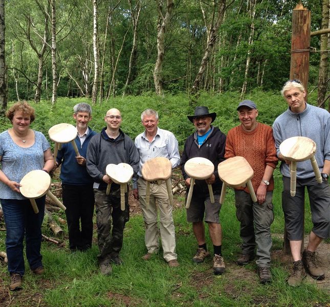 Greenwood stool making at Greenwood Days