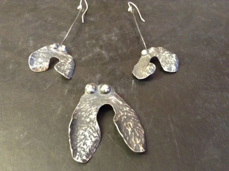 Fantastic creation in oxidised silver