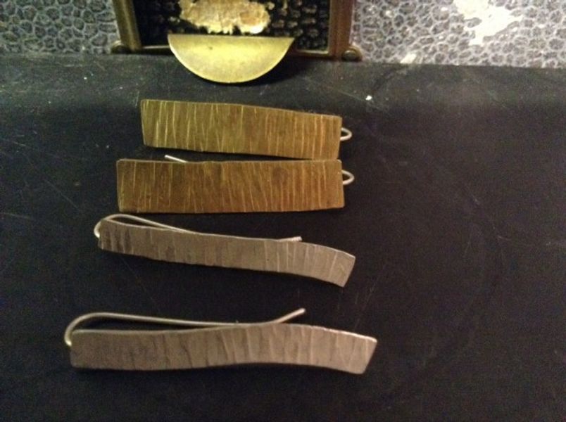 Earrings in silver and Brass