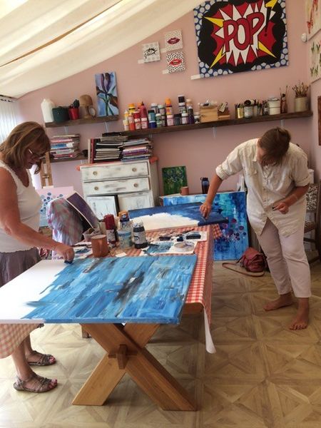 Abstract Art workshop, bespoke one day in my studio in Gainsborough