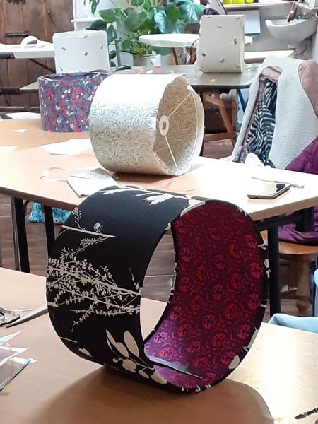 Lampshade Making Short course with Sonja Tileard at Greystoke nr the Lake District Cumbria 