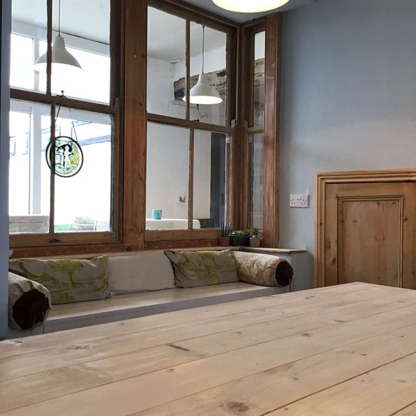 A view through to the studios from the gallery at the Micklethwaite Studios, East Yorkshire