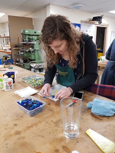 Glass fusing and slumping at Cambridge Art Makers