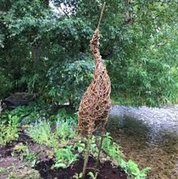 Herons Beware - willow sculpture in Melton Mowbray