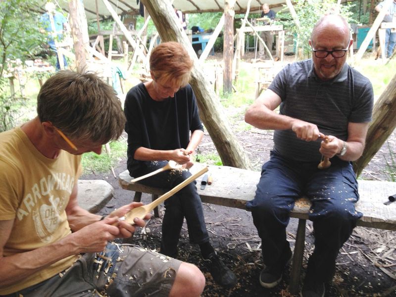 Spoon carving weekend at Greenwood Days