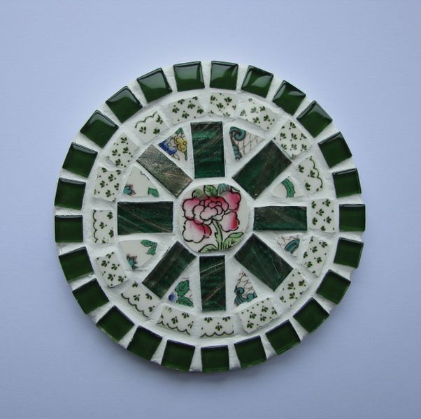Mosaic coaster green
