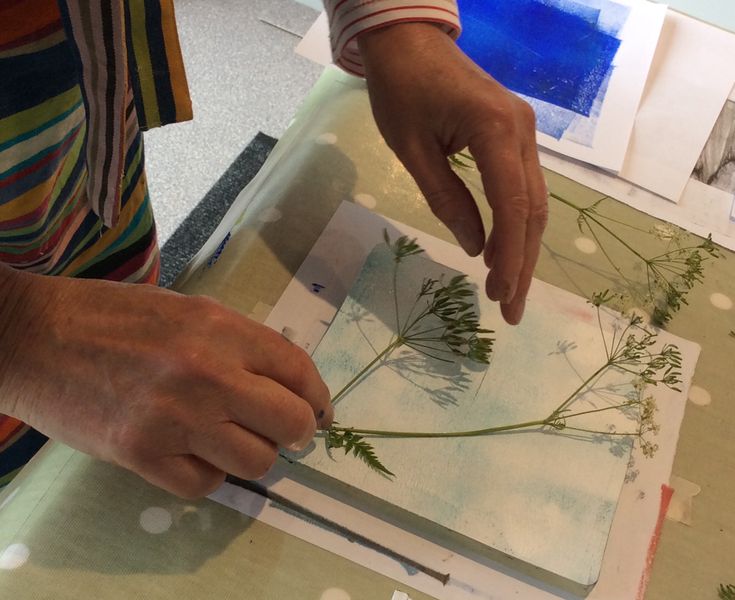 We’ll use flowers and leaves to create beautiful prints.