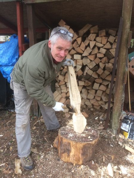 Carving Gosman Spoon Co sign