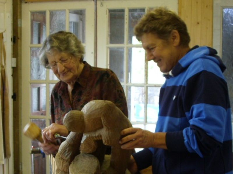 Zoe Gertner teaches woodcarving to people of all ages