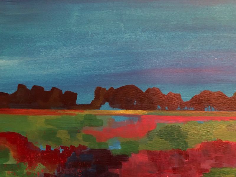 Abstract Landscape acrylic painting