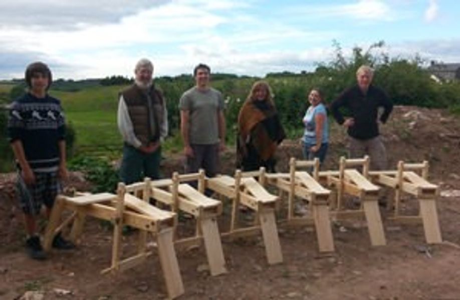 Completed shave horses