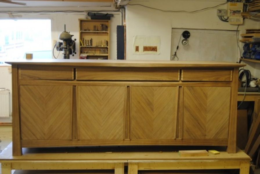Walnut Sideboard in Furniture Making School Farnham