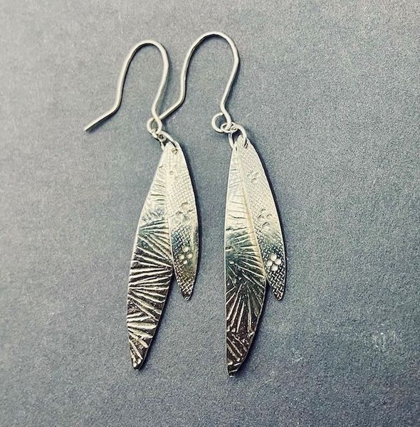 Silver Clay Earrings at Cowshed Creative in the Lake District National Park