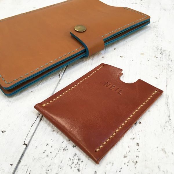 Neil's card case & sketchbook cover