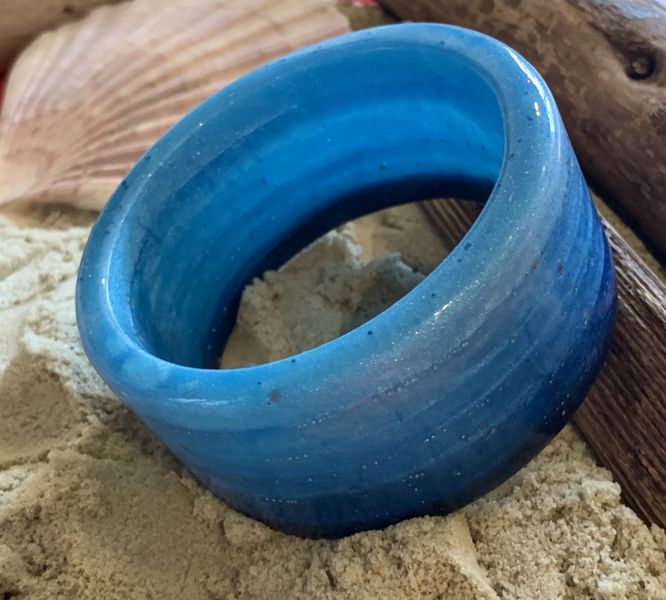 Chunky blue bangle