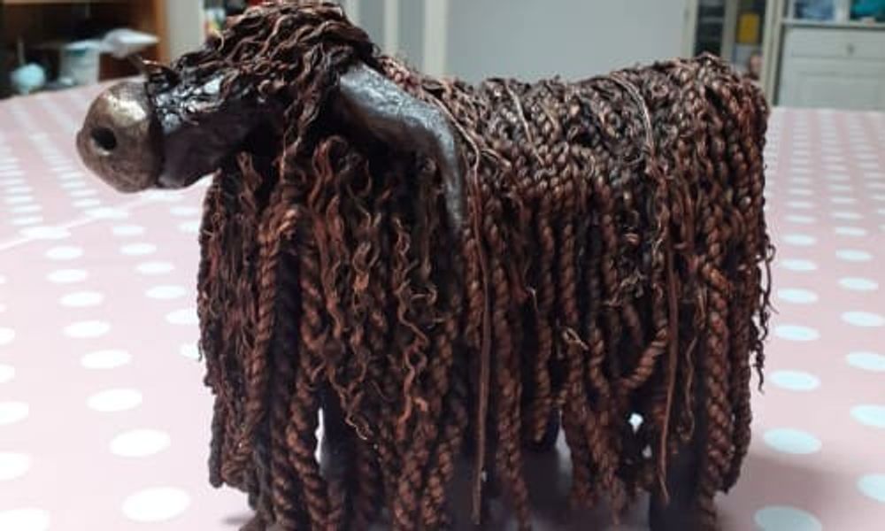 Powertex highland cow sculpture with Craft My Day