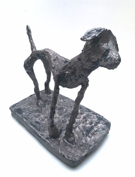Sculpture of a students dog