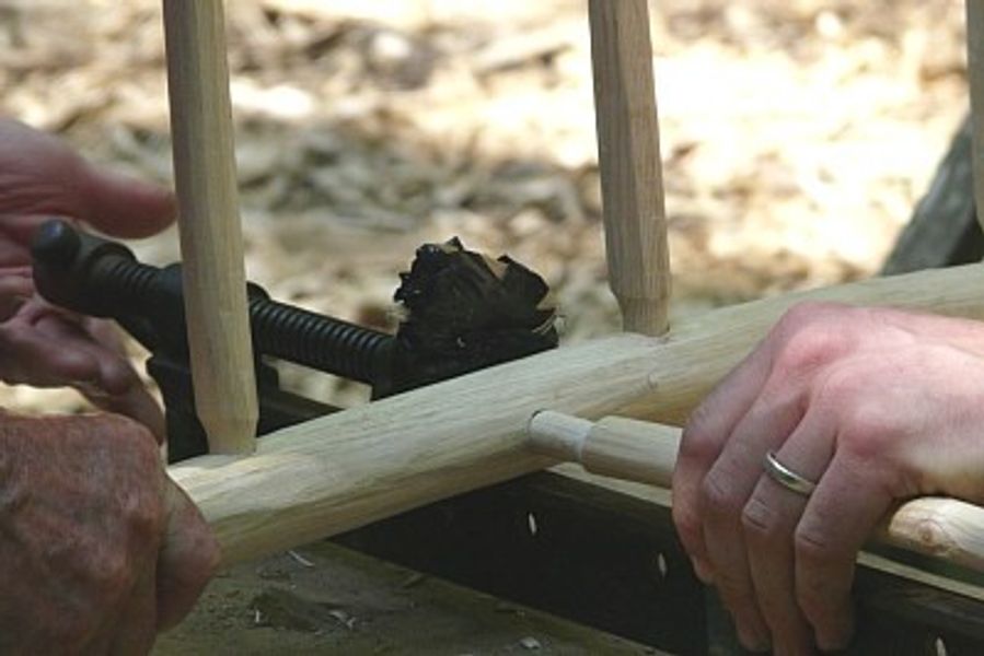 Assembling a mortise and tenon