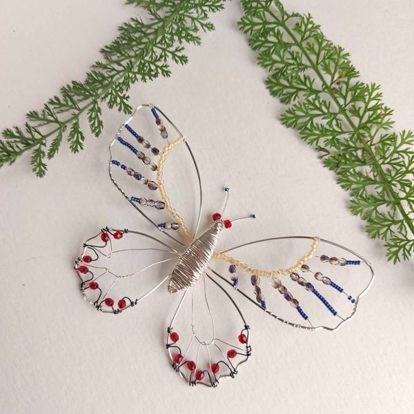 Wire and bead butterfly example