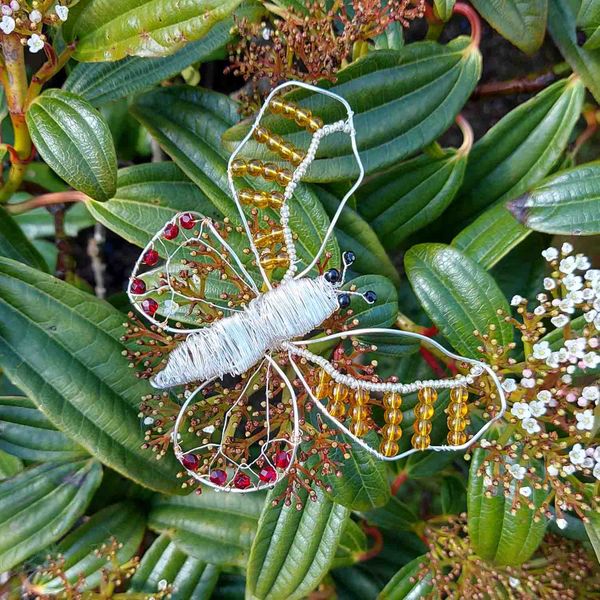 Wire butterfly made on the wire insect workshop with Judith Brown