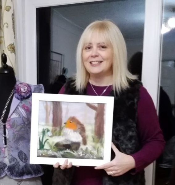 Learn how to make a wool art painting with Worcestershire artist Raya Brown