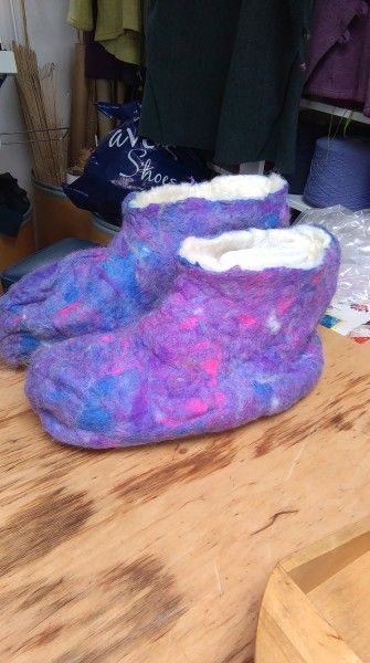 Slippers waiting for their finishing touches