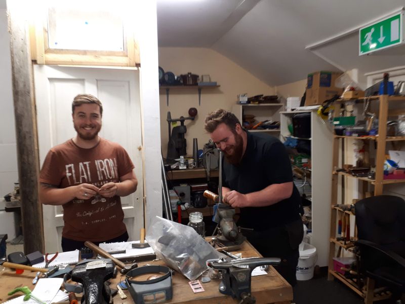 Kingdom Forge Blacksmiths Make Silver rings @ the Brightsmiths Workshops  1