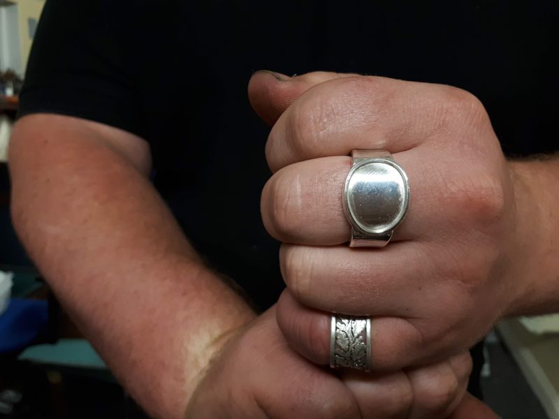 Kingdom Forge Blacksmiths Make Silver rings @ the Brightsmiths Workshops  2