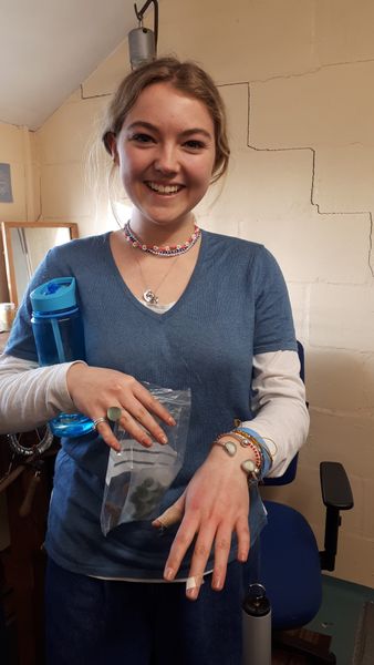 I made Silver &amp; Seaglass Ring and Bangle in Two Days @The Brightsmiths Workshops