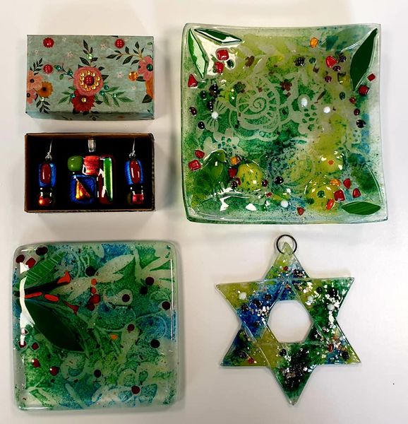 Fused Glass made with Crafts in the Valley in West Yorkshire.