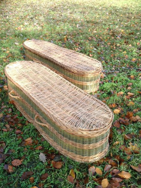 A pair of coffins ordered for husband and wife last year