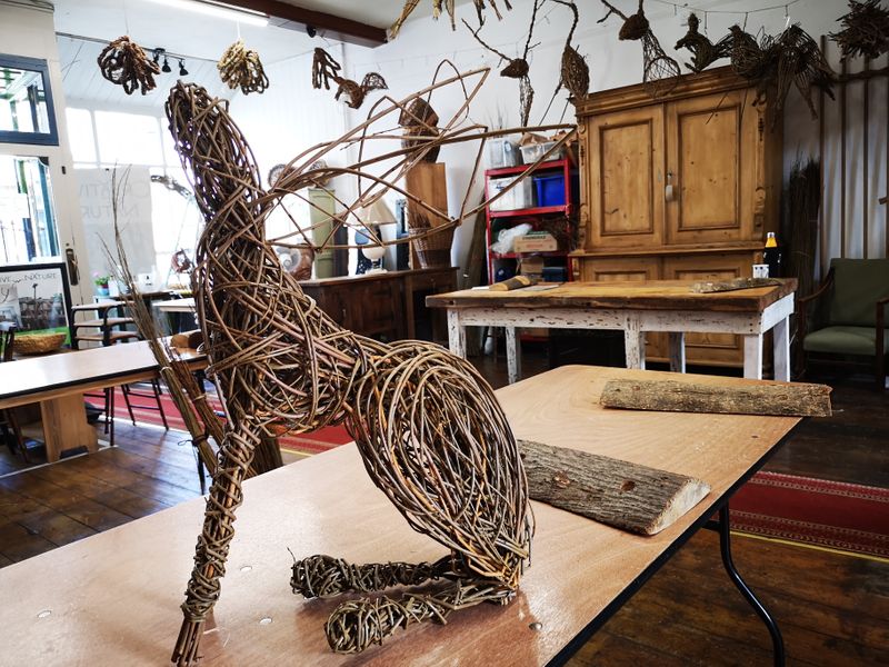 willow hare sculpture