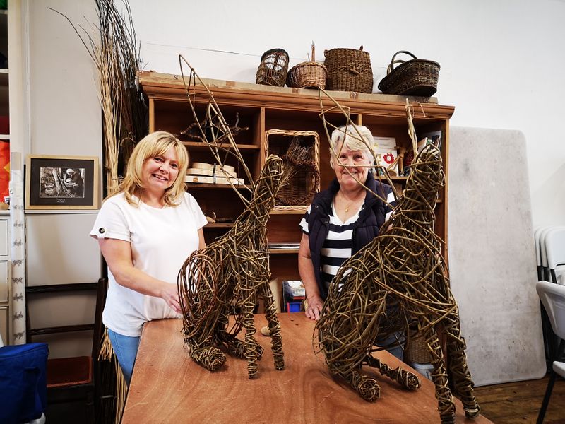 proud students willow hare sculptures