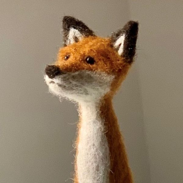 Create your own little foxy friend using needle felting