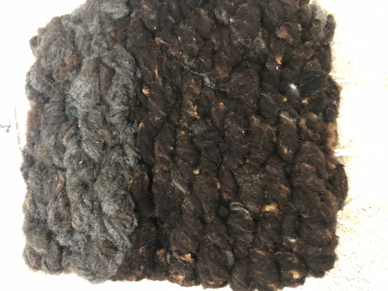 Jacob's Sheep Peg Loom woven mat