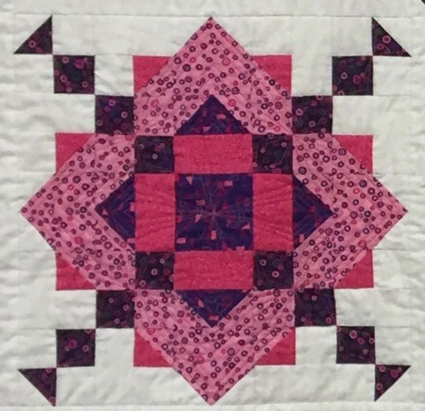 Block 2A for the Ambleside Quilt, Block a month, quilt as you go course designed by Bev Mayo