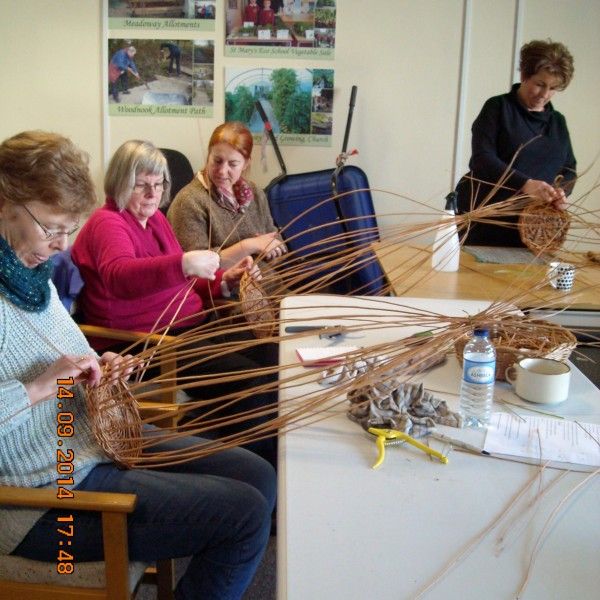 Willow basket making workshop at Prospects Environment Centre