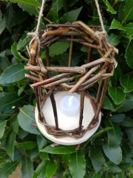 wood based willow lantern
