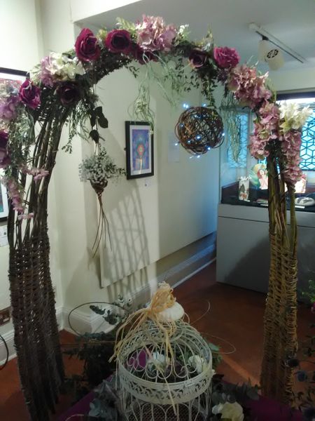Willow arch at Haworth Art Gallery Wedding Fair
