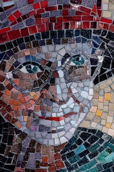 Detail in vitreous glass mosaic