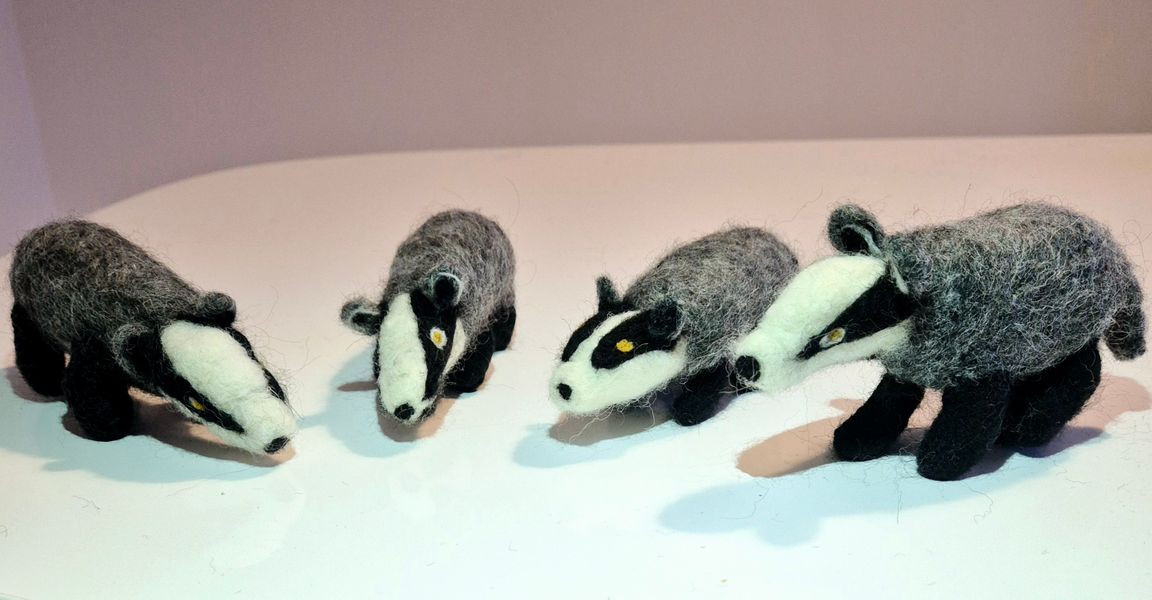 Felted badgers.