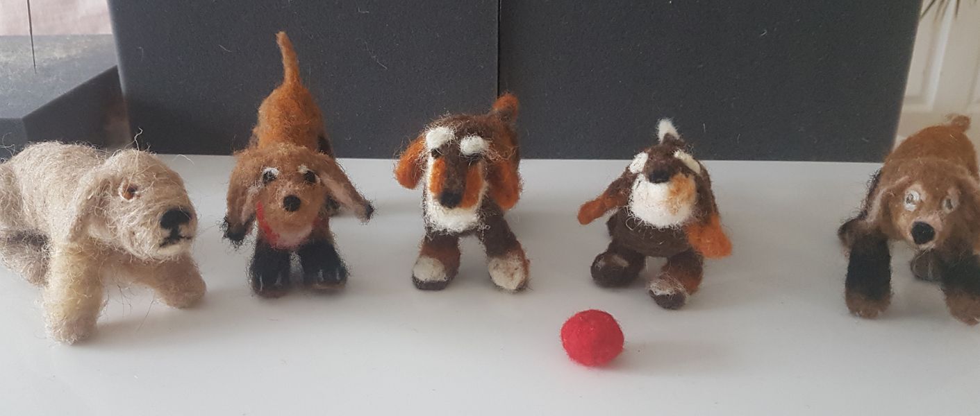 Felted dogs