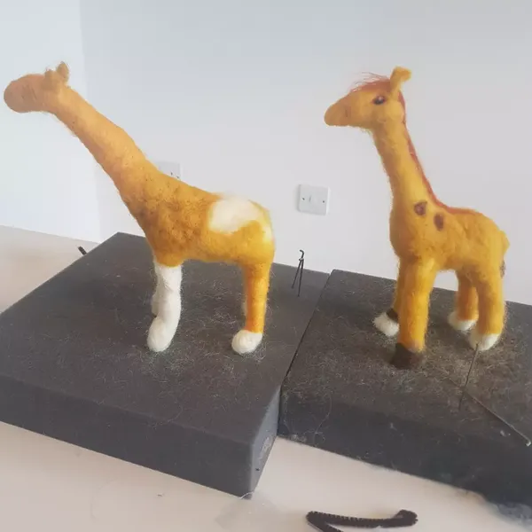Giraffes in progress. 