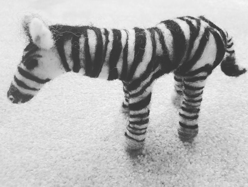 Felted Zebra.