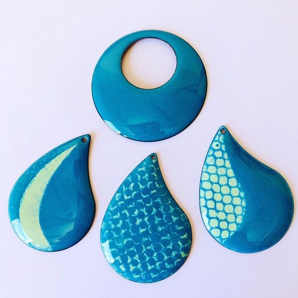 Teal Pendants